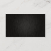 Professioneel, elegant zwart, eenvoudig visitekaartje (Achterkant)