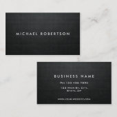 Professioneel, elegant zwart, eenvoudig visitekaartje (Voorkant / Achterkant)