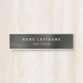 Professioneel Elegant Zwart Goud Classy Deurbordje (Voorkant)