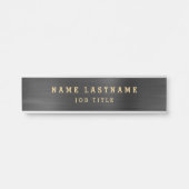 Professioneel Elegant Zwart Goud Classy Deurbordje (Voorkant)