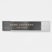 Professioneel Elegant Zwart Goud Classy Deurbordje (Voorkant)