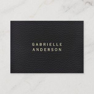Professioneel Elegant Zwart Leer Visitekaartje