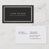 Professioneel Elegant Zwart Visitekaartje (Voorkant / Achterkant)