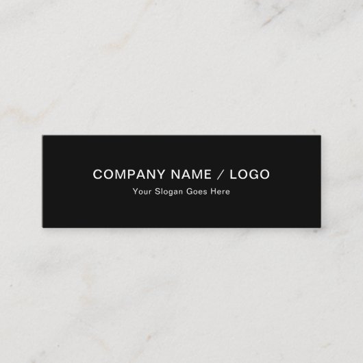 Professioneel Elegant Zwart-wit Eenvoudig Mini Visitekaartje (Voorkant)