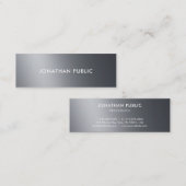 Professioneel Elegant Zwart Wit Modern Sfeervol Mini Visitekaartje (Voorkant / Achterkant)