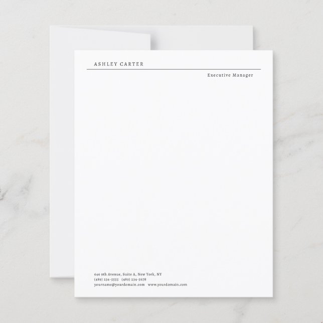 Professioneel elegante eenvoudige minimalistische  (Voorkant)