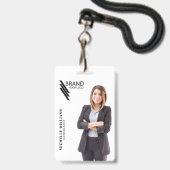 Professioneel Elegante Foto En Logo Badge (Voorzijde met lanyard)