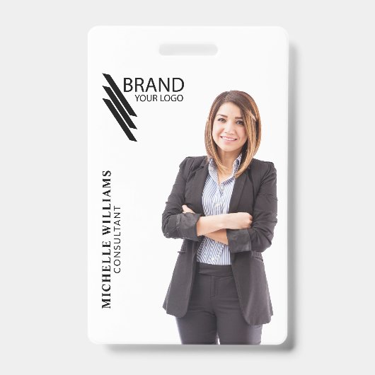 Professioneel Elegante Foto En Logo Badge (Voorzijde)