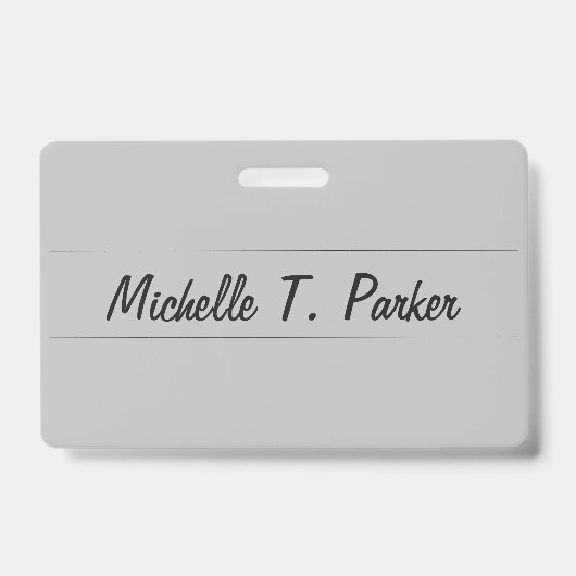 Professioneel elegante gewone minimalistische kall badge (Voorzijde)