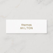Professioneel elegante minimalistische stijlvolle  mini visitekaartje (Voorkant)