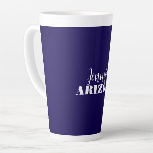 Professioneel elegante moderne minimalistische don latte mok (Linkerhoek)