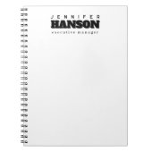 Professioneel elegante moderne minimalistische eff notitieboek (Voorkant)