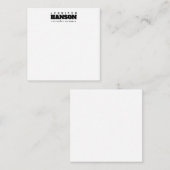 Professioneel elegante moderne minimalistische eff notitiekaartje (Voorkant / Achterkant)