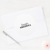 Professioneel elegante moderne minimalistische eff ronde sticker (Envelop)