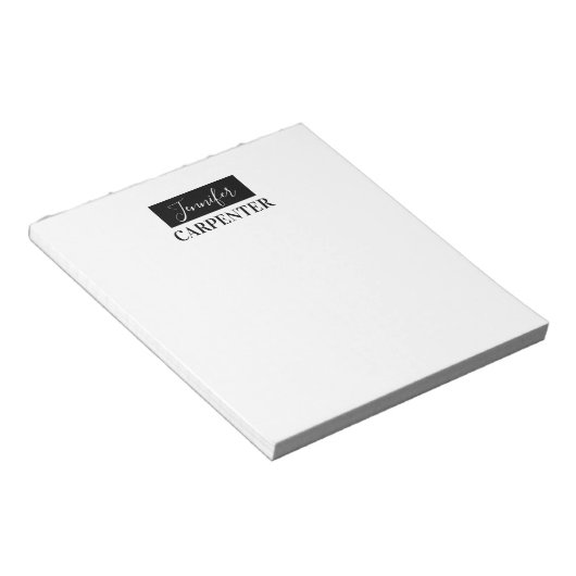 Professioneel elegante moderne minimalistische gew notitieblok (Schuin)