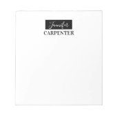 Professioneel elegante moderne minimalistische gew notitieblok (Voorkant)