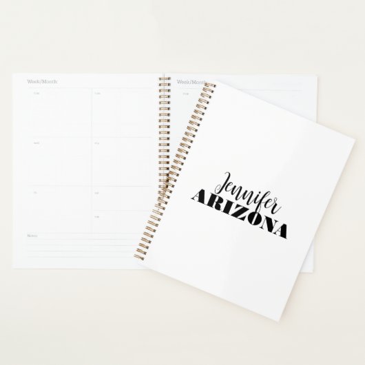 Professioneel elegante moderne minimalistische gew planner (Display)