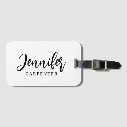 Professioneel elegante moderne minimalistische naa bagagelabel (Voorkant (horizontaal))