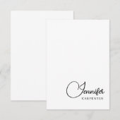 Professioneel elegante moderne minimalistische naa bedankkaart (Voorkant / Achterkant)