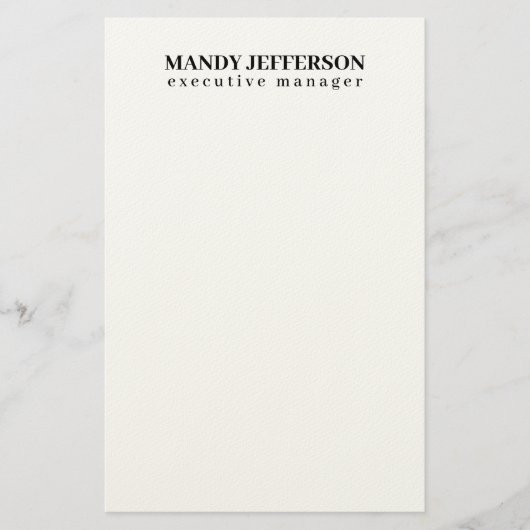 Professioneel elegante moderne minimalistische naa briefpapier (Voorkant)
