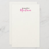 Professioneel elegante moderne minimalistische naa briefpapier (Voorkant / Achterkant)