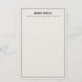 Professioneel elegante moderne minimalistische naa briefpapier (Voorkant / Achterkant)