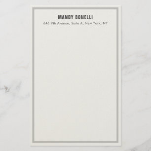 Professioneel elegante moderne minimalistische naa briefpapier