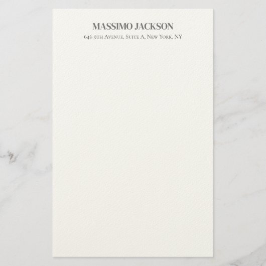 Professioneel elegante moderne minimalistische naa briefpapier (Voorkant)