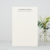 Professioneel elegante moderne minimalistische naa briefpapier (Staand voorkant)