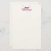 Professioneel elegante moderne minimalistische naa briefpapier (Voorkant / Achterkant)