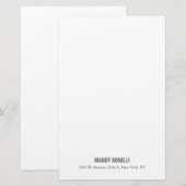 Professioneel elegante moderne minimalistische naa briefpapier (Voorkant / Achterkant)
