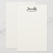 Professioneel elegante moderne minimalistische naa briefpapier (Voorkant / Achterkant)