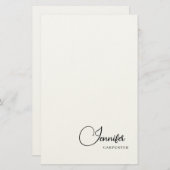 Professioneel elegante moderne minimalistische naa briefpapier (Voorkant / Achterkant)