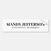 Professioneel elegante moderne minimalistische naa bumpersticker (Voorkant)