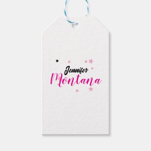 Professioneel elegante moderne minimalistische naa cadeaulabel (Voorkant)