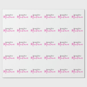 Professioneel elegante moderne minimalistische naa cadeaupapier