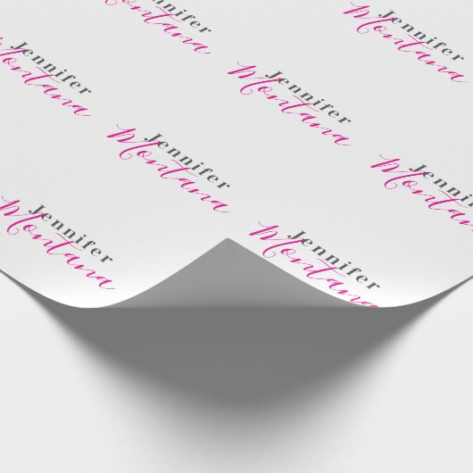 Professioneel elegante moderne minimalistische naa cadeaupapier (Hoek)