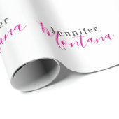 Professioneel elegante moderne minimalistische naa cadeaupapier (Rol Hoek)