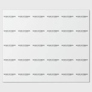 Professioneel elegante moderne minimalistische naa cadeaupapier