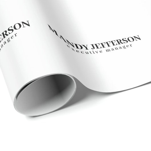 Professioneel elegante moderne minimalistische naa cadeaupapier (Rol Hoek)
