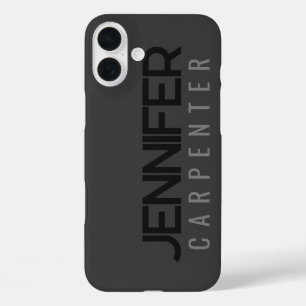 Professioneel elegante moderne minimalistische naa iPhone 16 plus hoesje