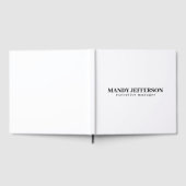 Professioneel elegante moderne minimalistische naa gastenboek (Volledig)