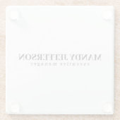 Professioneel elegante moderne minimalistische naa glazen onderzetter (Achterkant)