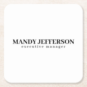 Professioneel elegante moderne minimalistische naa kartonnen onderzetters