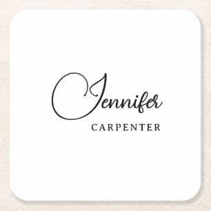 Professioneel elegante moderne minimalistische naa kartonnen onderzetters