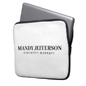 Professioneel elegante moderne minimalistische naa laptop sleeve (Voorkant Links)