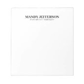 Professioneel elegante moderne minimalistische naa notitieblok (Voorkant)