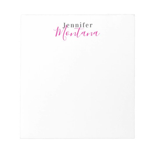 Professioneel elegante moderne minimalistische naa notitieblok (Voorkant)