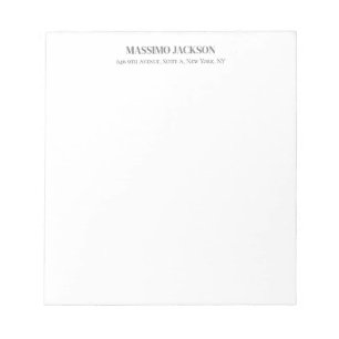 Professioneel elegante moderne minimalistische naa notitieblok