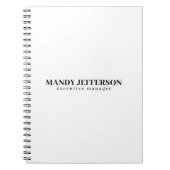 Professioneel elegante moderne minimalistische naa notitieboek (Voorkant)